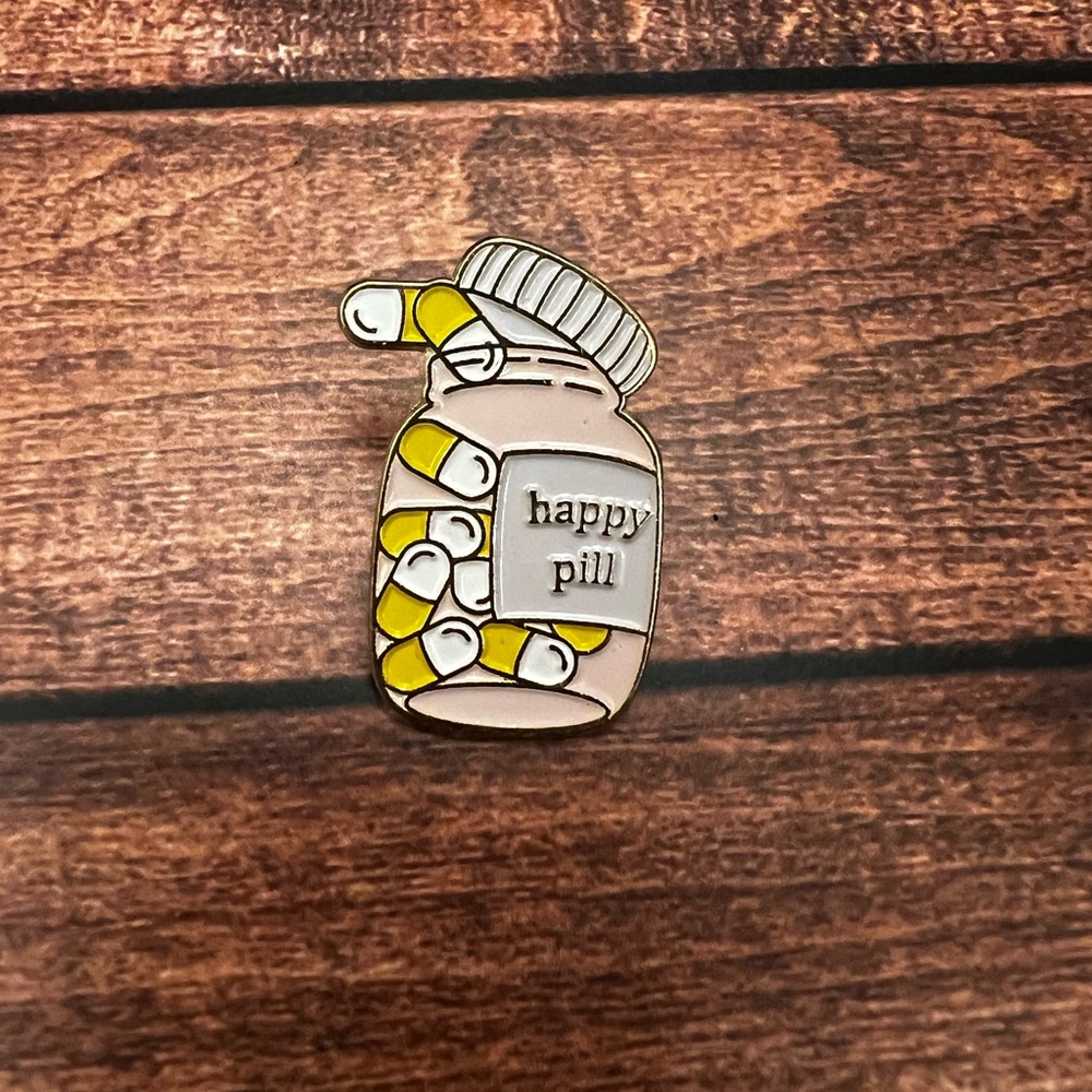Happy pill pin